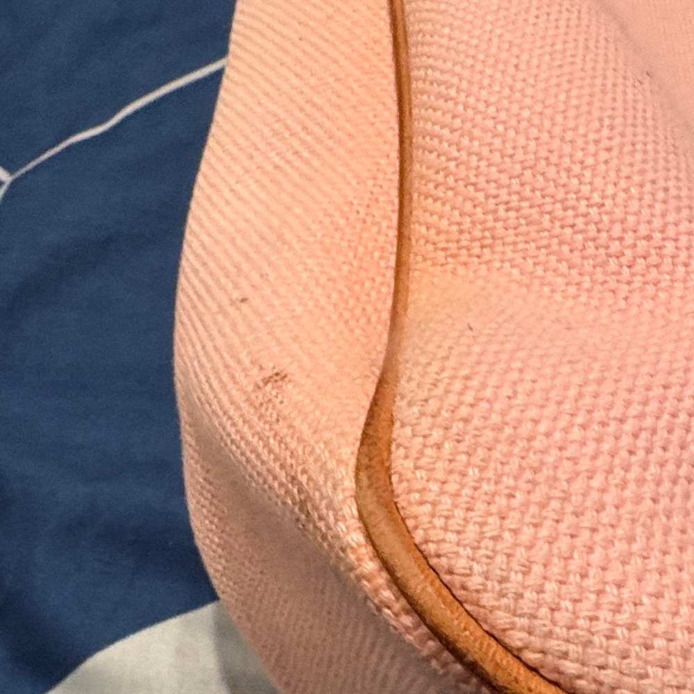 Burberry Pink Canvas Shoulder Bag with Tan Trim - Picture 10 of 10
